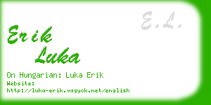 erik luka business card